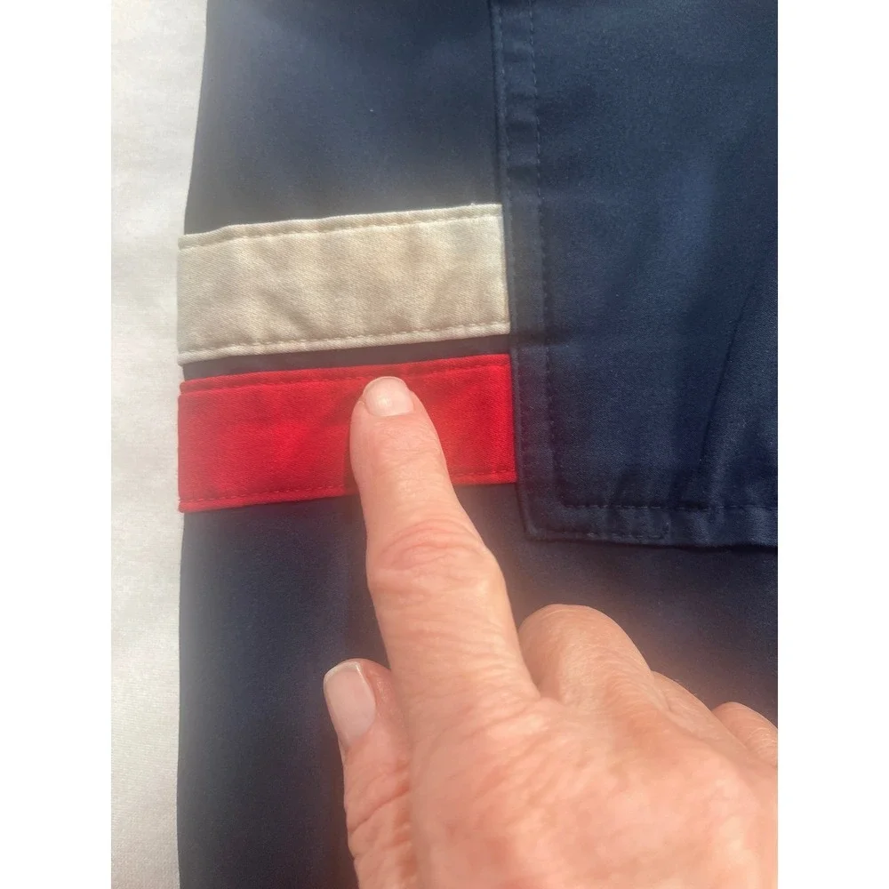 Old Navy California Mens Swim Trunks 36 Navy Blue Red White‎ Drawstring pool